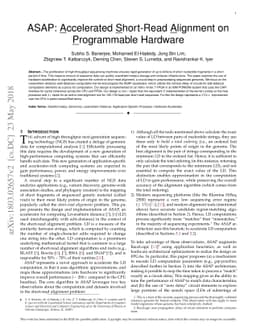 ASAP: Accelerated Short-Read Alignment on Programmable Hardware