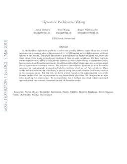 Byzantine Preferential Voting
