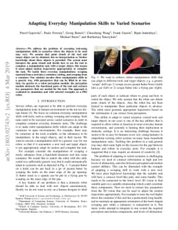 Adapting Everyday Manipulation Skills to Varied Scenarios