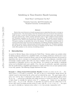 Satisficing in Time-Sensitive Bandit Learning