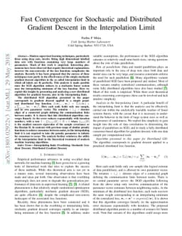 Fast Convergence for Stochastic and Distributed Gradient Descent in the
  Interpolation Limit