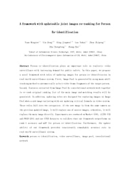 A framework with updateable joint images re-ranking for Person
  Re-identification