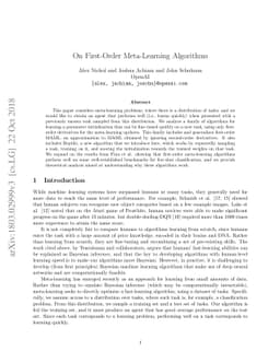 On First-Order Meta-Learning Algorithms
