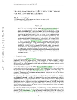 Learning Approximate Inference Networks for Structured Prediction