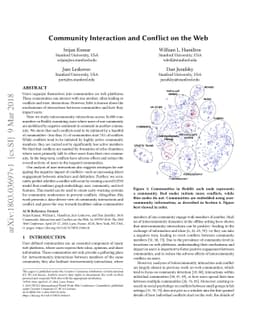 Community Interaction and Conflict on the Web