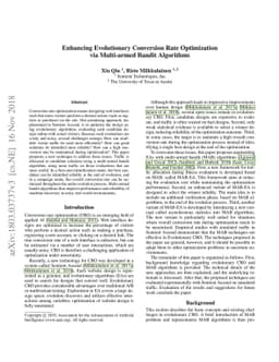 Enhancing Evolutionary Conversion Rate Optimization via Multi-armed
  Bandit Algorithms