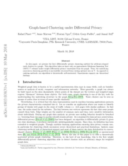 Graph-based Clustering under Differential Privacy