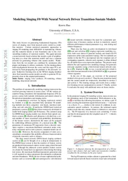 Modeling Singing F0 With Neural Network Driven Transition-Sustain Models