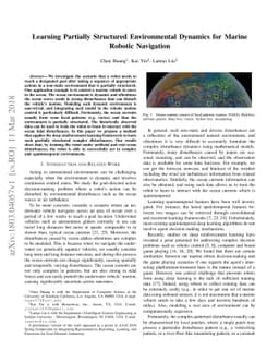 Learning Partially Structured Environmental Dynamics for Marine Robotic
  Navigation