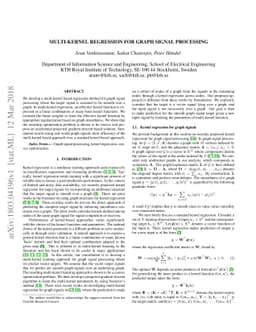 Multi-kernel Regression For Graph Signal Processing