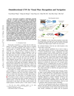 Omnidirectional CNN for Visual Place Recognition and Navigation