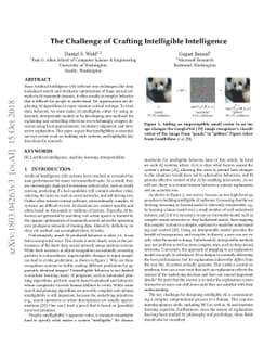 The Challenge of Crafting Intelligible Intelligence