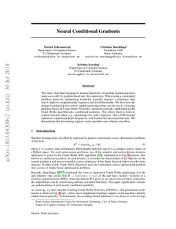Neural Conditional Gradients