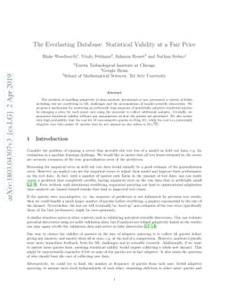 The Everlasting Database: Statistical Validity at a Fair Price