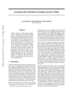 Learning the Base Distribution in Implicit Generative Models