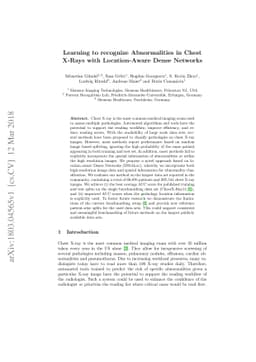 Learning to recognize Abnormalities in Chest X-Rays with Location-Aware
  Dense Networks
