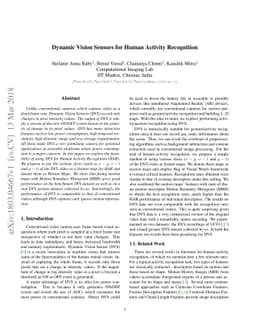 Dynamic Vision Sensors for Human Activity Recognition