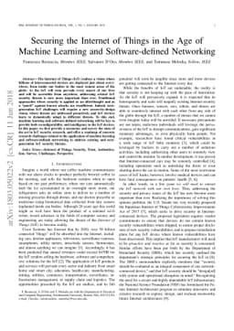 Securing the Internet of Things in the Age of Machine Learning and
  Software-defined Networking