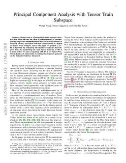 Principal Component Analysis with Tensor Train Subspace