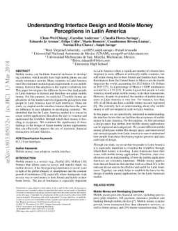 Understanding Interface Design and Mobile Money Perceptions in Latin
  America