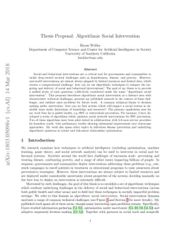 Algorithmic Social Intervention