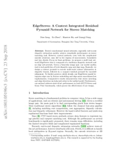 EdgeStereo: A Context Integrated Residual Pyramid Network for Stereo
  Matching