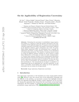 On the Applicability of Registration Uncertainty