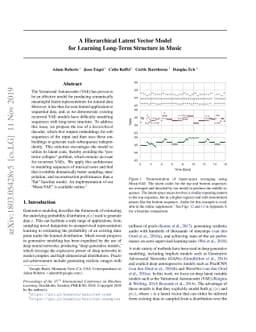 A Hierarchical Latent Vector Model for Learning Long-Term Structure in
  Music