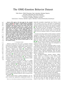 The OMG-Emotion Behavior Dataset
