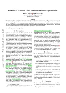 SentEval: An Evaluation Toolkit for Universal Sentence Representations