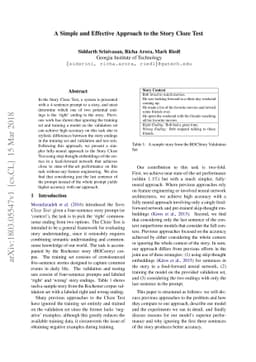 A Simple and Effective Approach to the Story Cloze Test