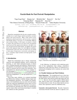 Facelet-Bank for Fast Portrait Manipulation