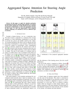 Aggregated Sparse Attention for Steering Angle Prediction