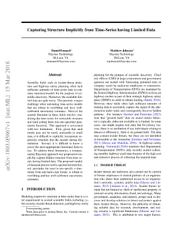 Capturing Structure Implicitly from Time-Series having Limited Data