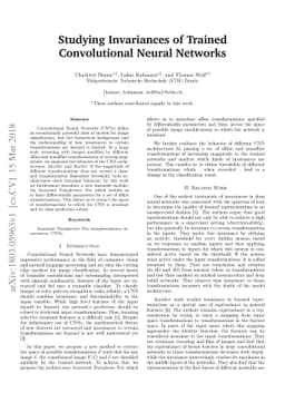Studying Invariances of Trained Convolutional Neural Networks