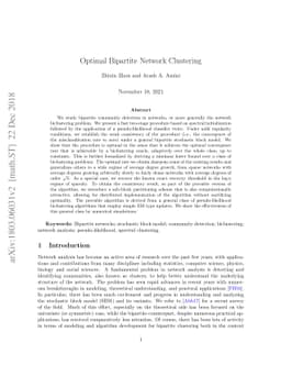 Optimal Bipartite Network Clustering