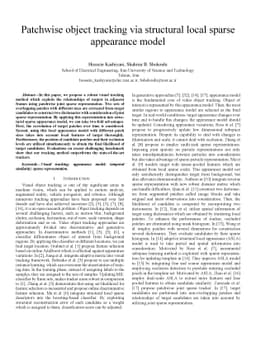 Patchwise object tracking via structural local sparse appearance model