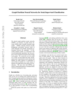 Graph Partition Neural Networks for Semi-Supervised Classification