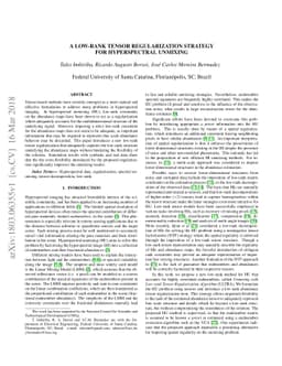 A Low-rank Tensor Regularization Strategy for Hyperspectral Unmixing