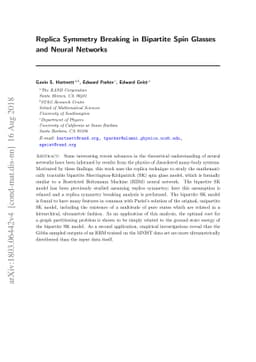 Replica Symmetry Breaking in Bipartite Spin Glasses and Neural Networks