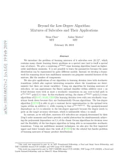 Beyond the Low-Degree Algorithm: Mixtures of Subcubes and Their
  Applications