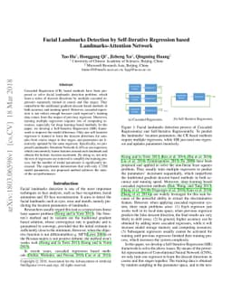 Facial Landmarks Detection by Self-Iterative Regression based
  Landmarks-Attention Network