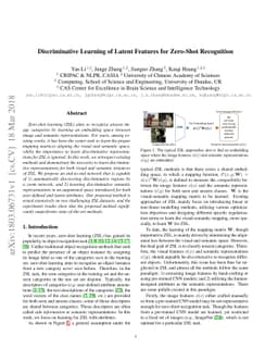Discriminative Learning of Latent Features for Zero-Shot Recognition