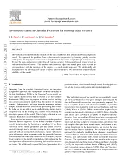 Asymmetric kernel in Gaussian Processes for learning target variance