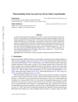 What Doubling Tricks Can and Can't Do for Multi-Armed Bandits