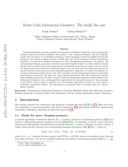 Monte Carlo Information Geometry: The dually flat case