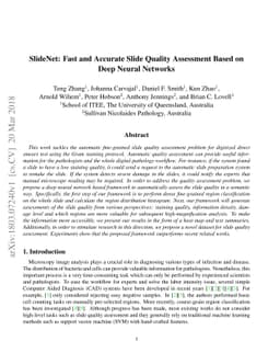 SlideNet: Fast and Accurate Slide Quality Assessment Based on Deep
  Neural Networks
