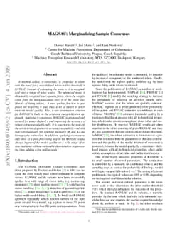MAGSAC: marginalizing sample consensus