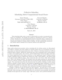 Collective Schedules: Scheduling Meets Computational Social Choice