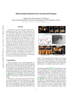 Robust Depth Estimation from Auto Bracketed Images